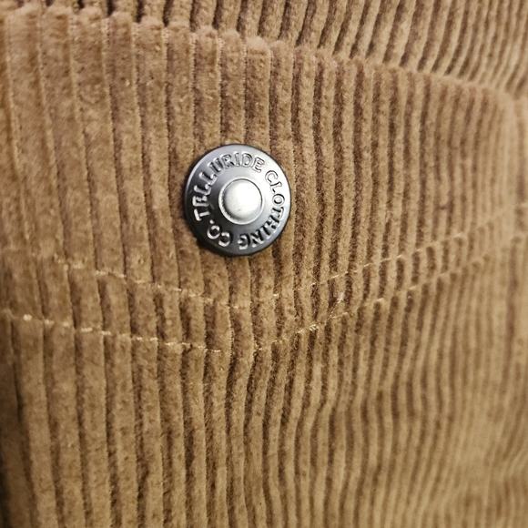 TELLURIDE CAMEL BROWN CORDUROY SHERPA LINED SNAP/BUTTON UP JACKET MENS SIZE XXL - Picture 8 of 10